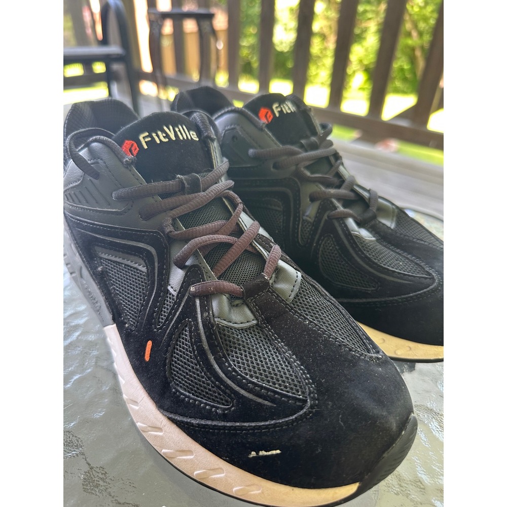 FitVille Recovery Core Sneakers Black Athletic Shoes‎ Men's 10.5 EW Woman's 12